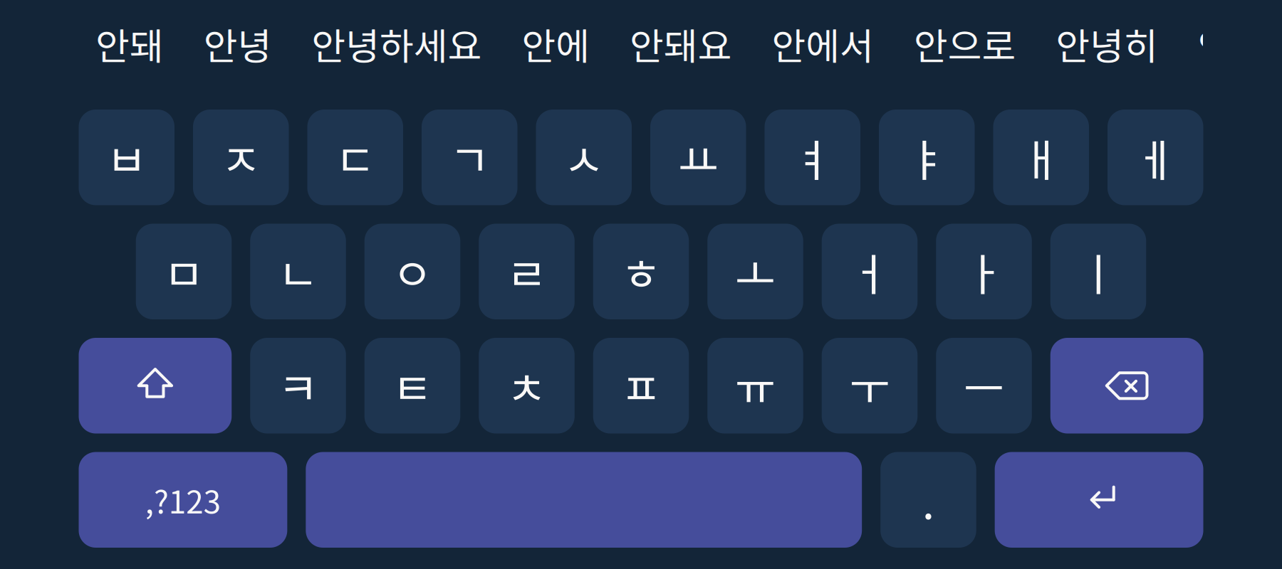 Korean Hangul layout